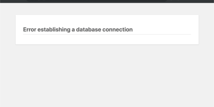 Fix: Error Establishing a Database Connection in WordPress
